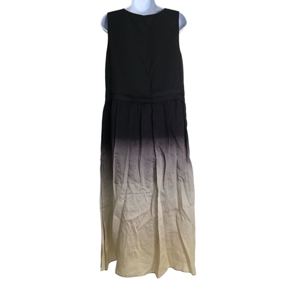 Fibfix Ombre Sleeveless Midi Dress Lyocell Linen Blend Ethereal Fairy Modern - Picture 8 of 14